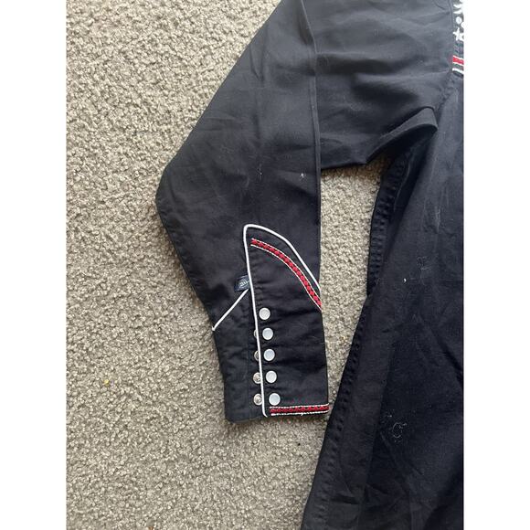 Rockmount Mens Black 100% Cotton Star & Scroll Old Western M Shirt Black - Picture 3 of 8